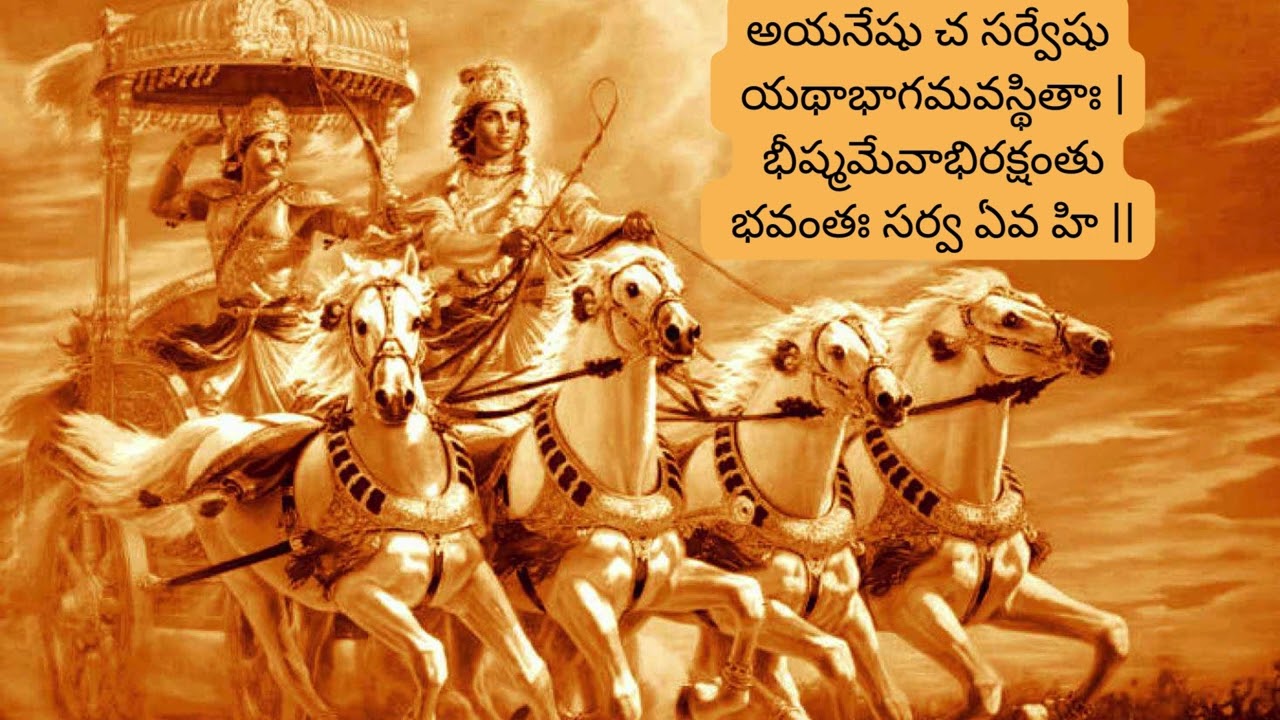 భగవద్గీత – మొదటి అధ్యాయం, పదకొండవ శ్లోకం