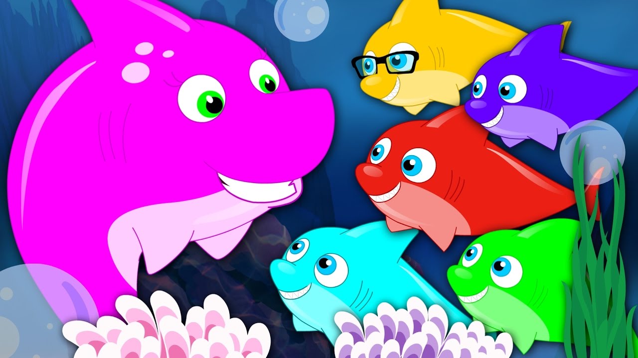 Five Little Sharks | Nursery Rhymes | Kids Songs | Baby Rhymes | Shark Song | Kids Tv Cartoon Videos