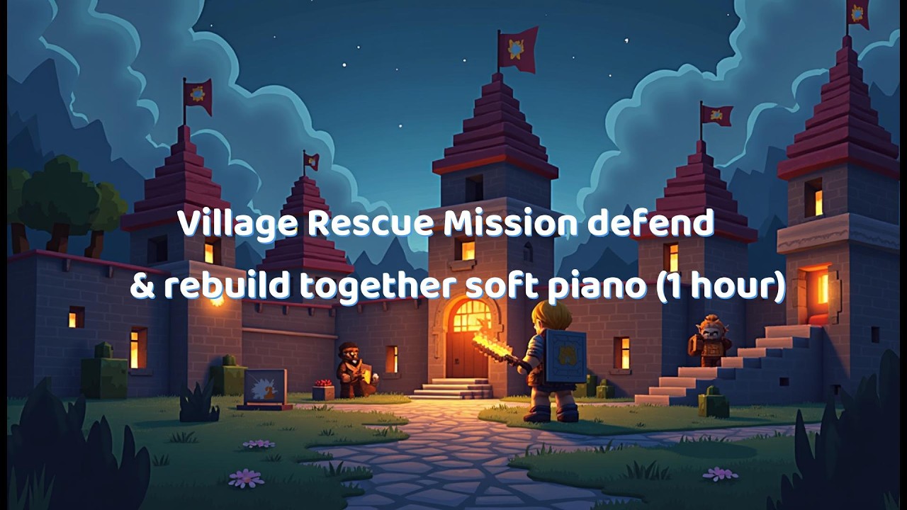 Village Rescue Mission — defend and rebuild together soft piano (1 hour)