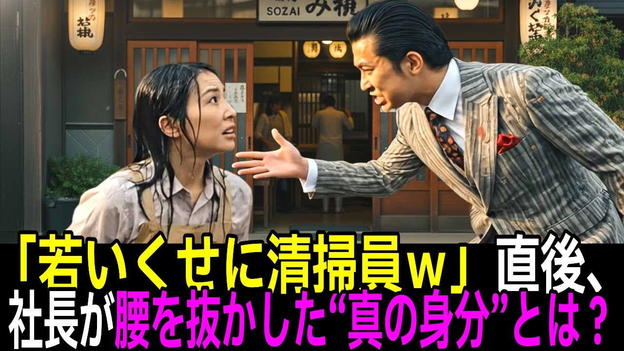 惣菜屋の清掃員を底辺と笑う社長「ゴミは消えろｗ」→直後、震え上がった社長が土下座した“驚愕の理由”とは？【感動する話】【朗読】