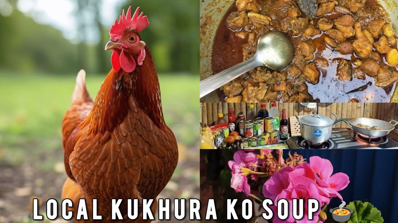  Aaja ko lunch: Local kukhura ko jhol ra bhat🍲🍛|| Benita and Maurice 