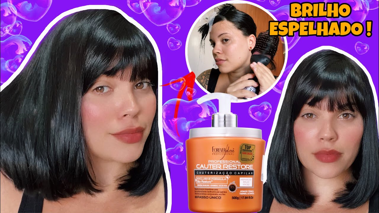 FAZENDO CAUTERIZAÇÃO NO CABELO | CAUTER RESTORE FOREVER LISS - Larissa Cordeiro