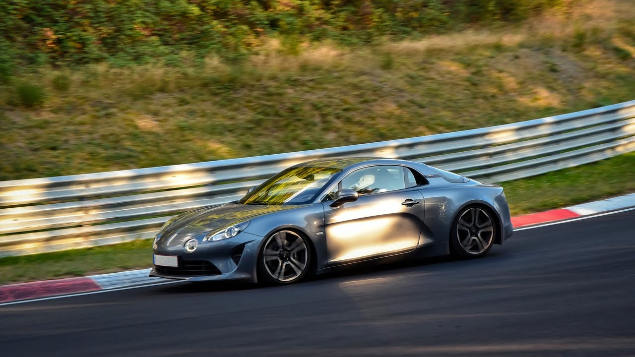 Alpine A110 last lap of 2020 on a cold and slightly damp N&uuml;rburgring