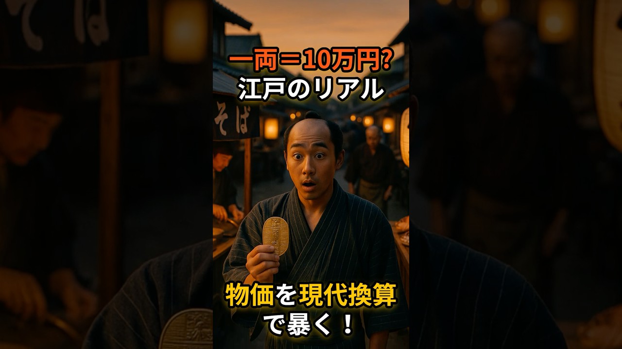 一両10万円,江戸のリアル物価を現代換算で暴く #歴史 #雑学# #日本史#歴史雑学＃物価高騰＃江戸＃物価