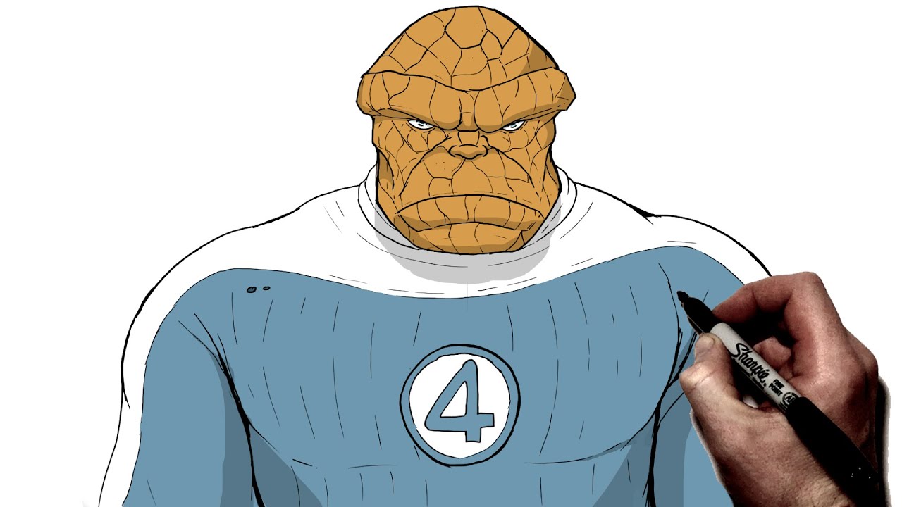 How To Draw Ben Grimm / The Thing | Step By Step | Fantastic 4