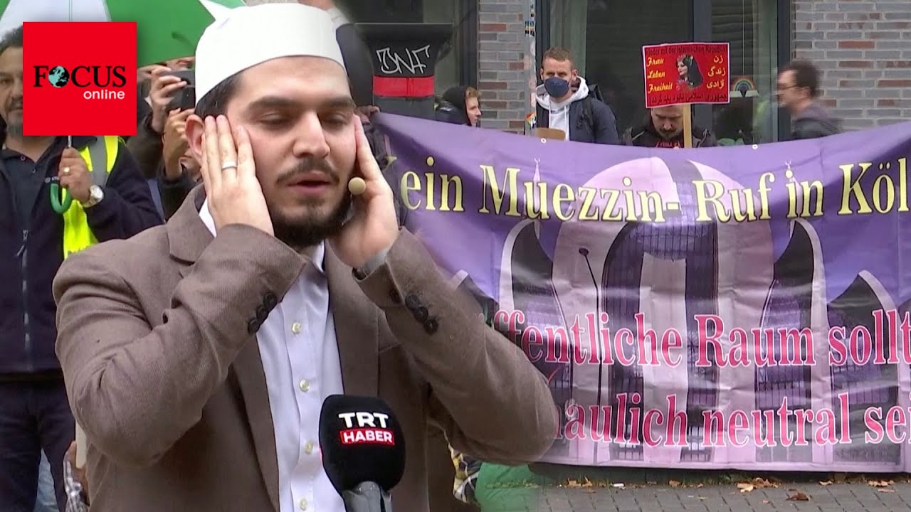 Erster Muezzin-Ruf schallt durch Köln und sorgt für Proteste