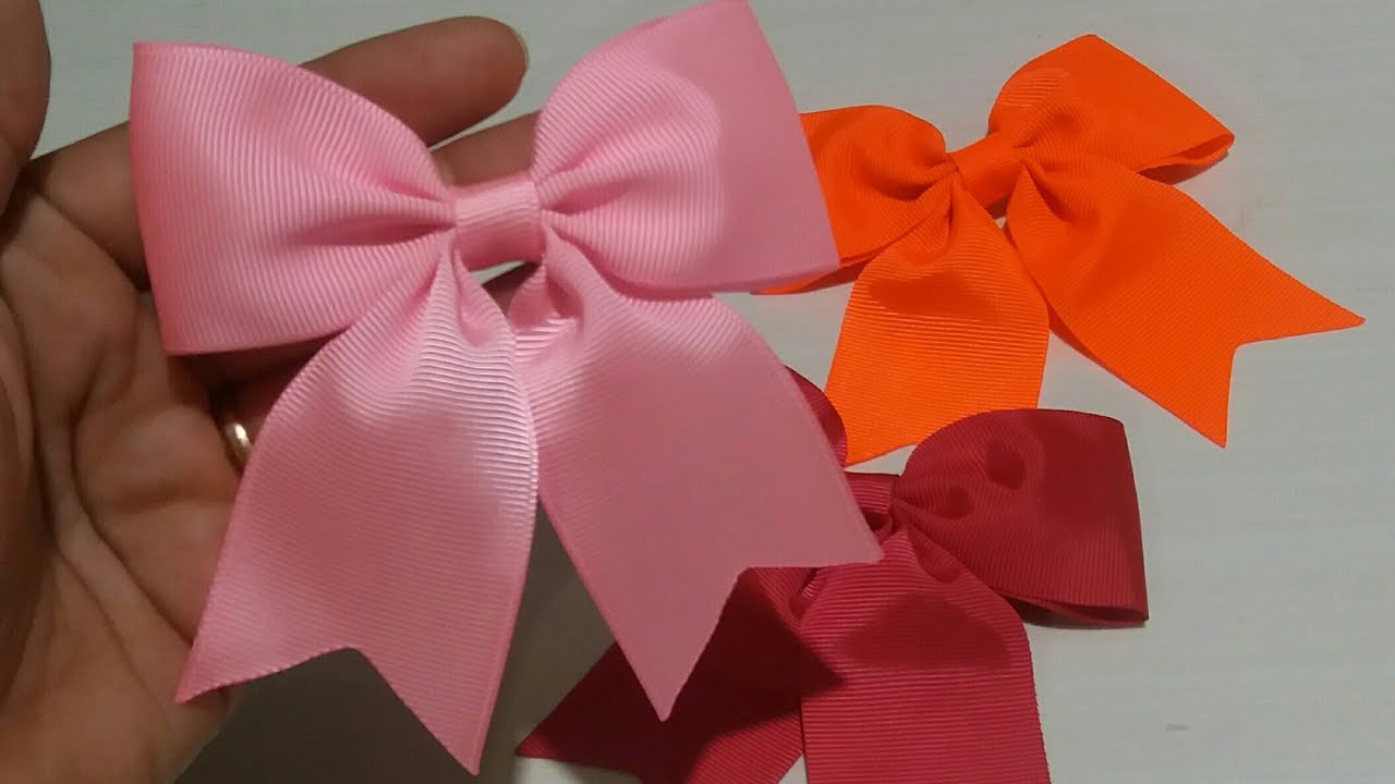 🎀Laço simples com pontas. Super fácil e rápido de fazer🎀