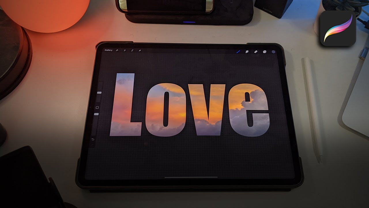 Как создать текстовое изображение в Procreate (*Обновлено)