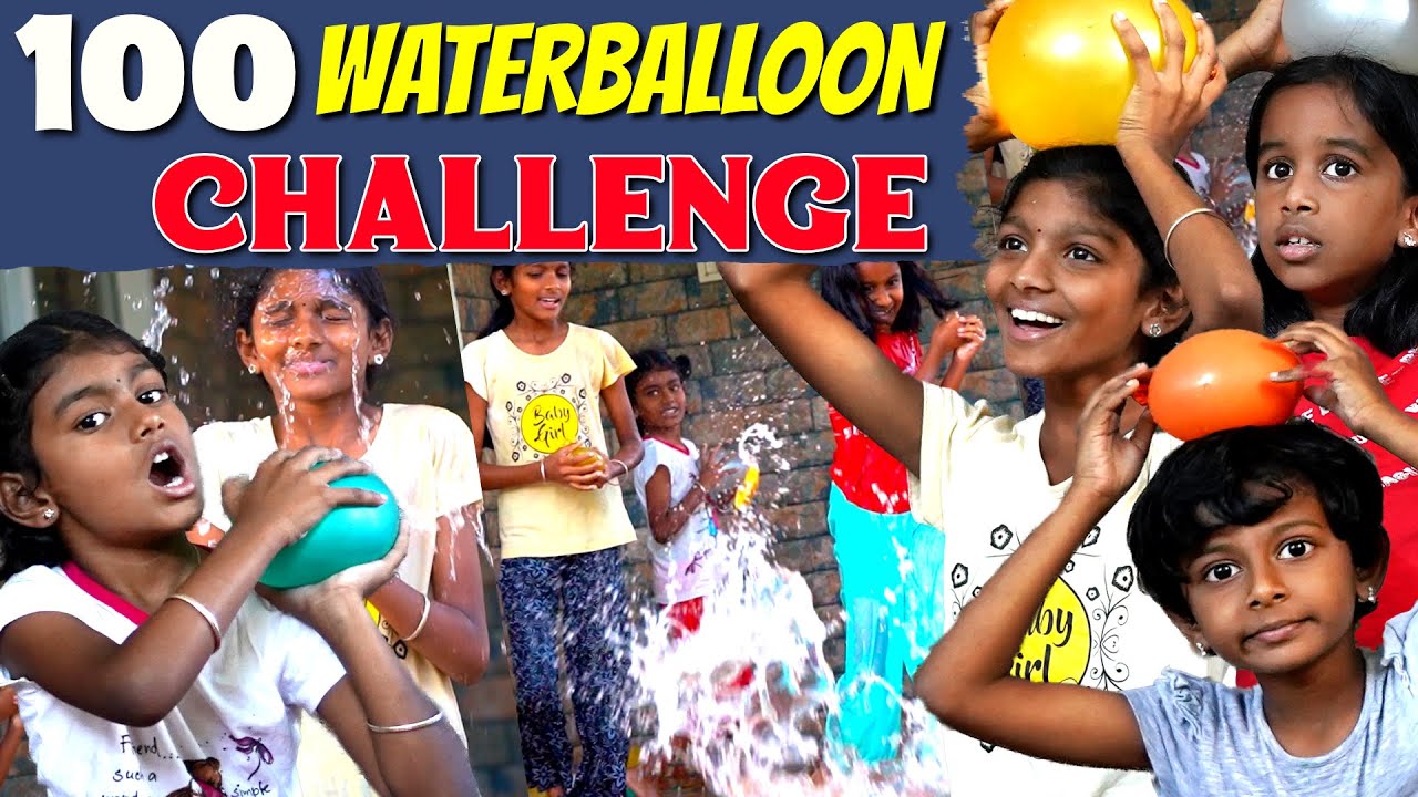 We Filled 100 Waterballoons 🎈 | 100 Waterballoon Challenge 🤜🤛 | ini's galataas