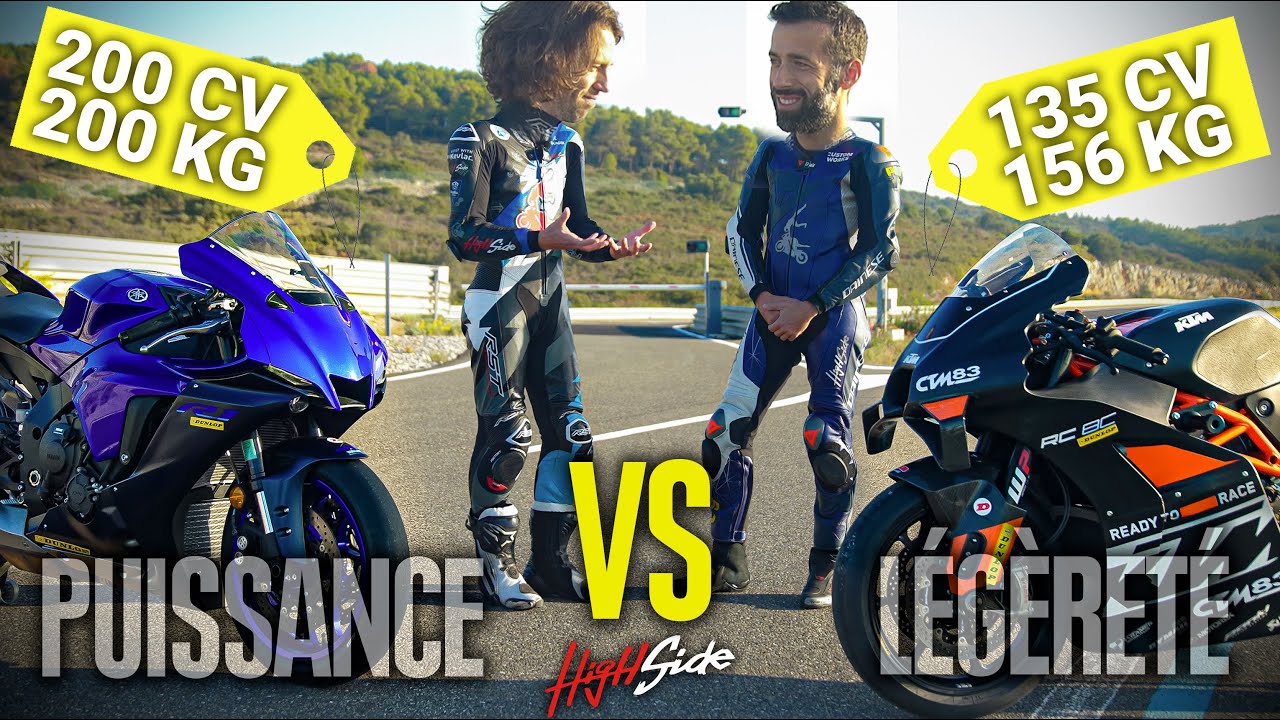 Puissance ou légèreté ? : Yamaha R1 vs KTM RC8C