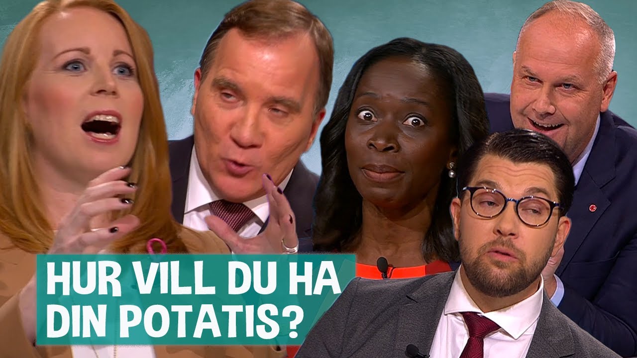 Partiledarna i Vem vet mest 2020 Parodi