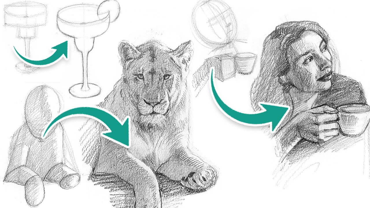 USA QUESTO METODO PER DISEGNARE ➡️ Impara a disegnare volume e chiaroscuro partendo dalle forme