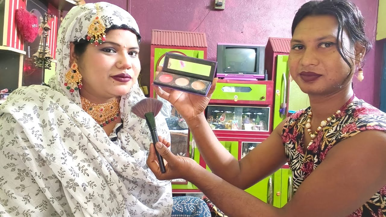ASMR|| Professional Makeup-Artist Doing My Muslim Bridal Reception Makeup (Tingle's) 🫶