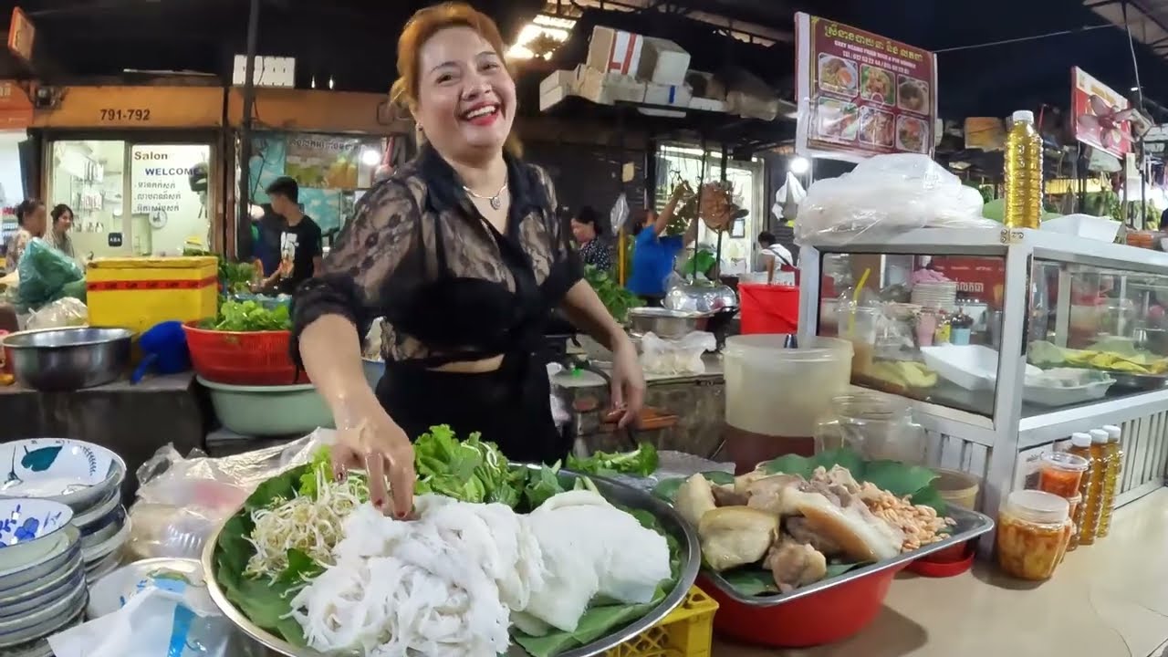 Amazing Cambodian Market Food Compilation - Delicious Breakfast, Noodles Soup, Fresh Seafood & More 