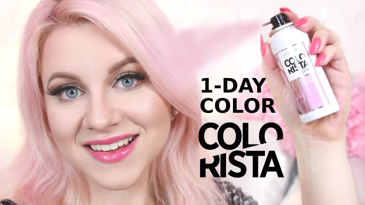 R&oacute;żowe włosy na 1 dzień - Loreal Colorista 1 Day Color * Spray jednodniowy zmywalny * Candymona