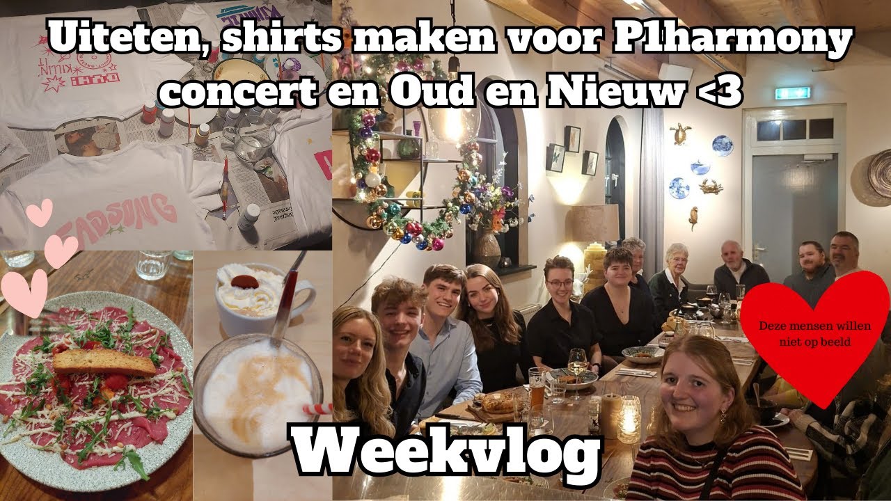 Uiteten met de familie, shirts maken voor P1harmony concert en Oud en Nieuw vieren | Weekvlog #104