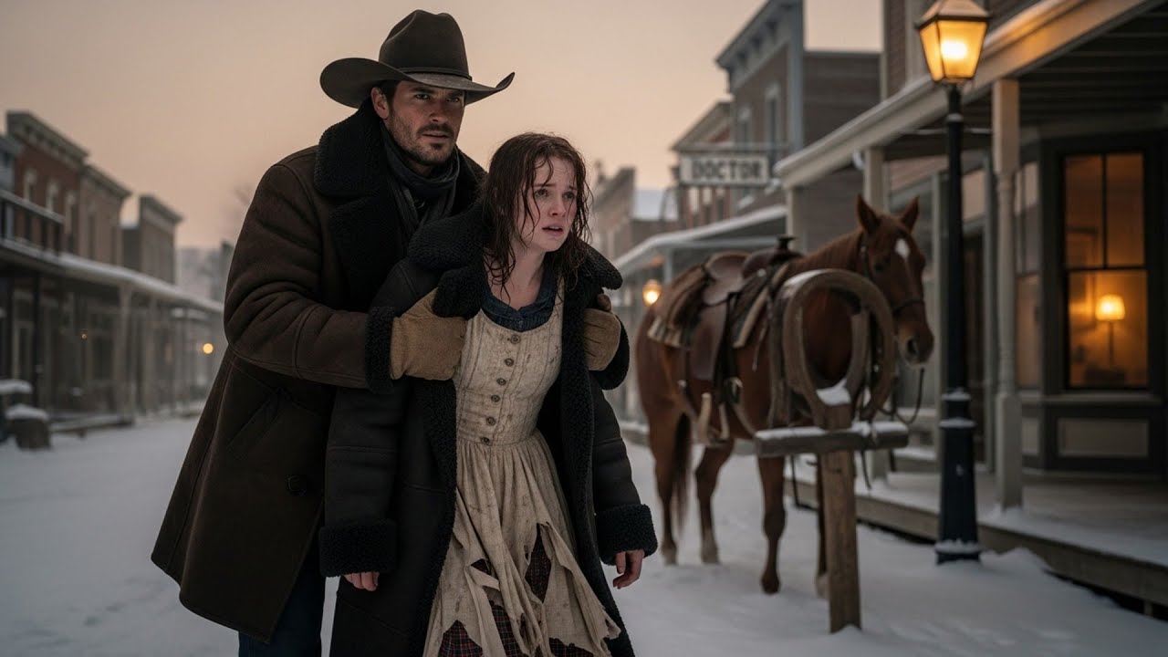 She Was Freezing In Her Torn Dress In Winter, Cowboy Wrapped His Coat Around Her And Led Her Home