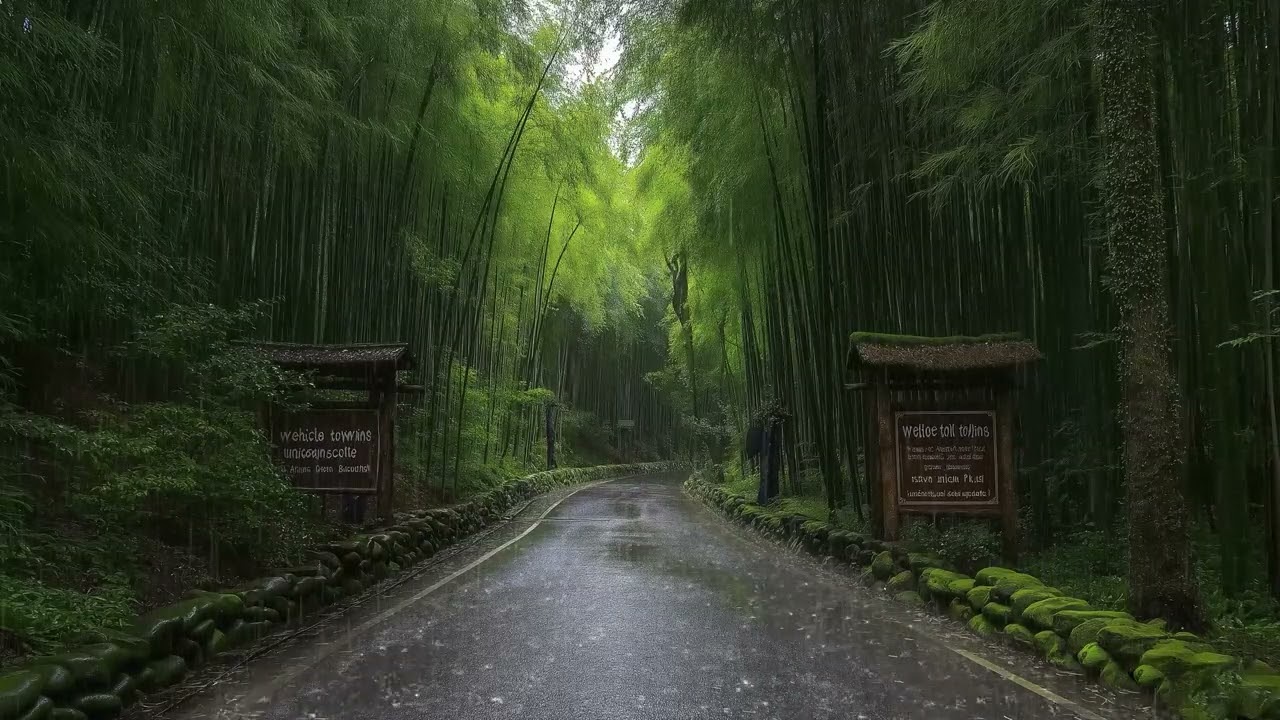 🎋 Bamboo Forest Rain Sounds | Peaceful Nature Ambience for Deep Sleep & Meditation (10 Hours)