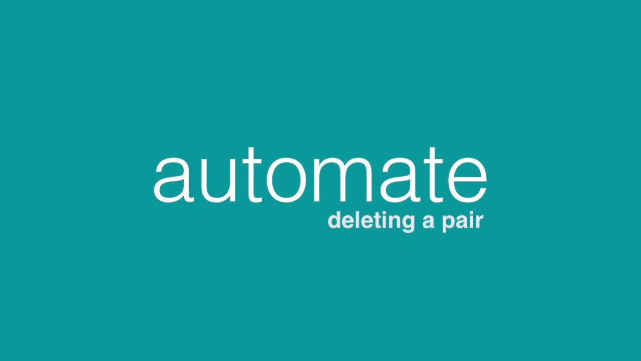 Automate - Remove An Automate Connection