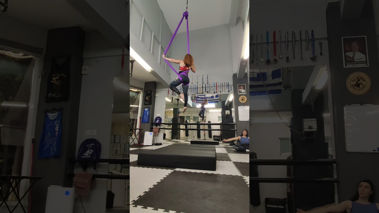 Revisiting old challenges.. #aerialsling #aerialhammock #aerialdance #aerialclass #aerialarts