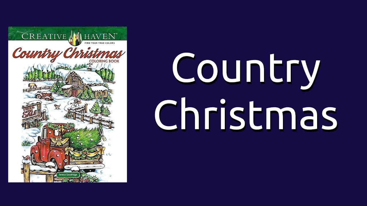 Country Christmas by Creative Haven Coloring Book Flip Through