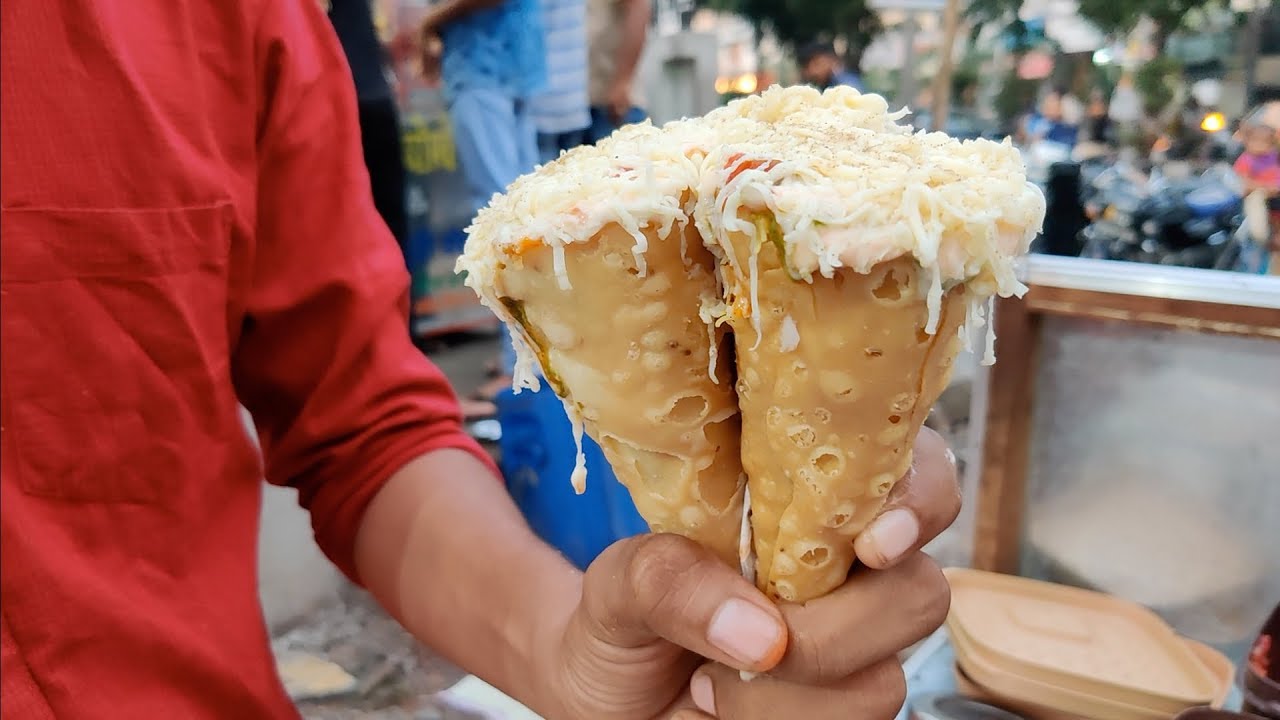 India's Most Unique Chaat | Cheesy Cone Chaat | Indian Street Food