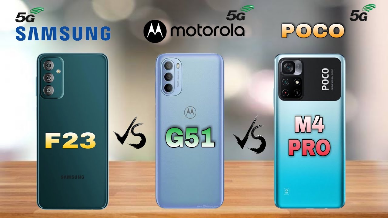 Samsang F23 vs Motorola G51 vs Poco M4 Pro || Details & Price ||