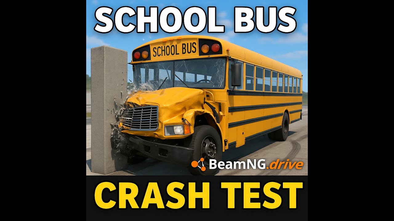 BeamNG Drive: School Bus Crash Test - Watch It Go BOOM!