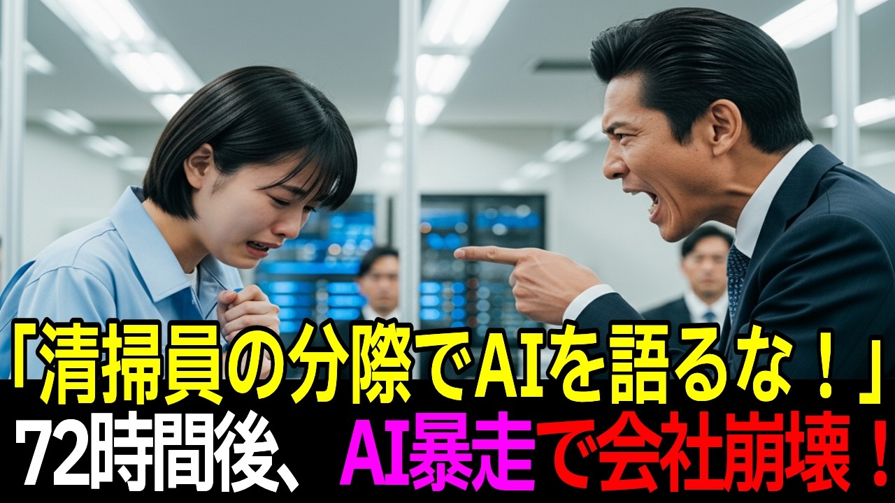 「清掃員は便所でも磨いてろ！」私のAI技術を奪った傲慢副社長。72時間後、システム暴走で会社崩壊の危機…私が6分で復旧させ、奴の嘘を全世界に生配信した結果【スカッとする話】