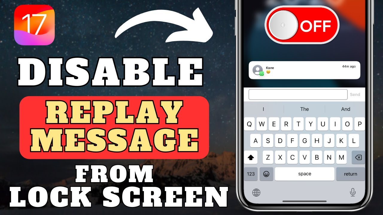 How To Disable Reply With Message from Lock Screen On iPhone | Disable Reply Message on Lock Screen