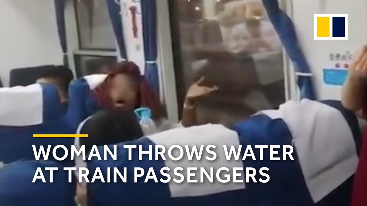 Woman in wrong seat on train throws water at passengers in China