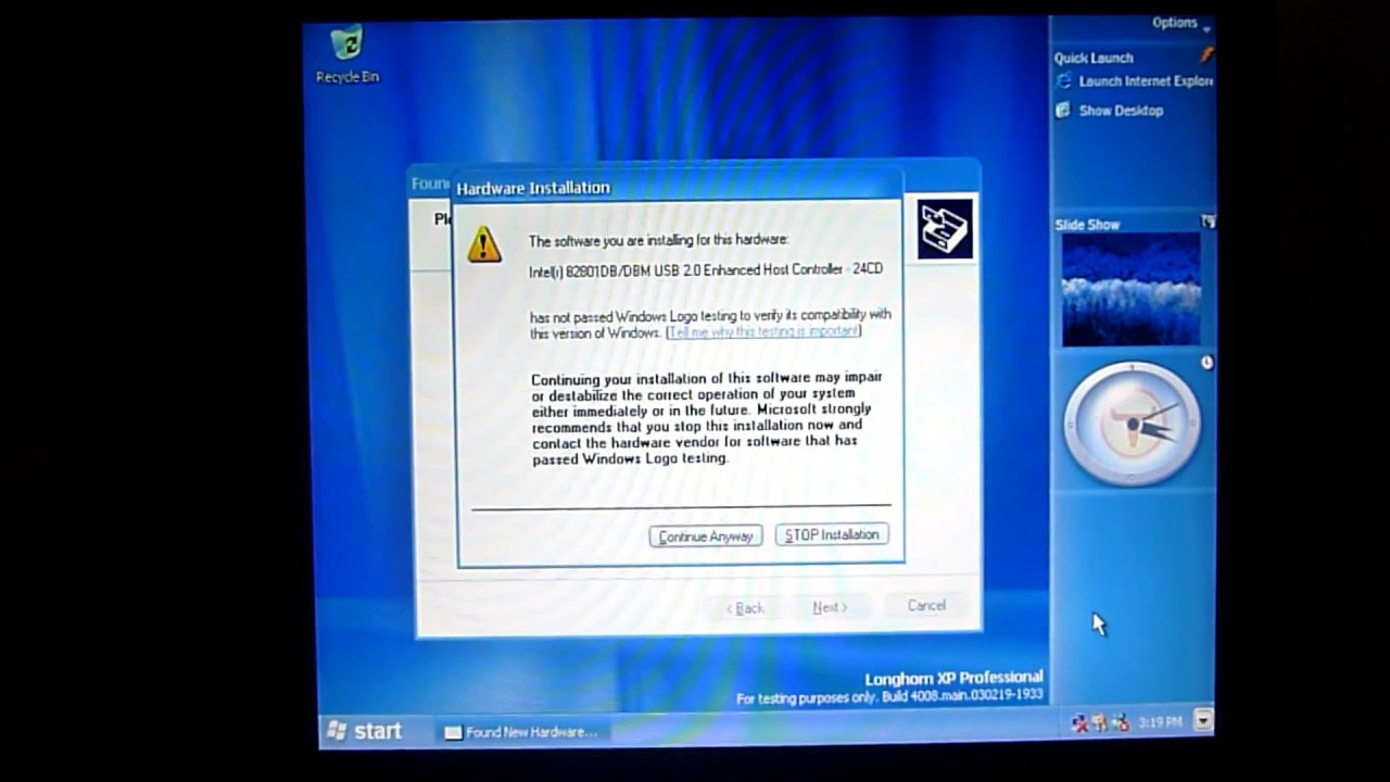 Windows Longhorn build 4008 на Socket 478