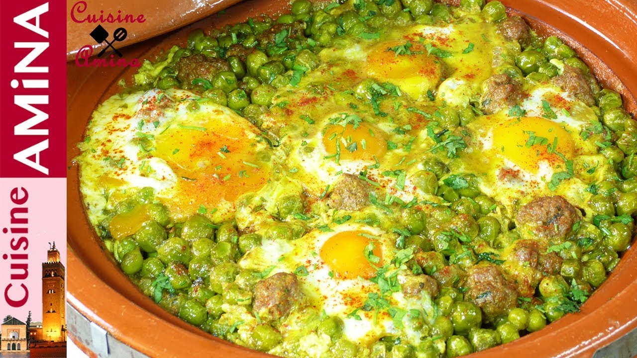 طاجين البيض بالجلبانة و الكفتة هائل سريع التحضير