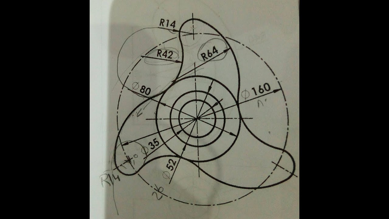 رسم الدواير والممسات 2( المروحه)