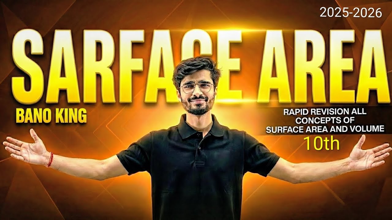 Master Surface Area and Volumes Class 10 in one go!This one-shot revision covers all important topic