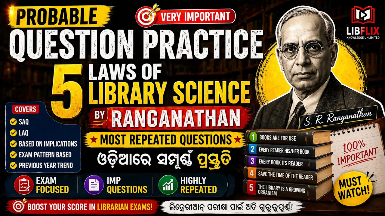 Top Important Questions on Five Laws of Library Science I SSB Librarian Exam #ssblibrarian