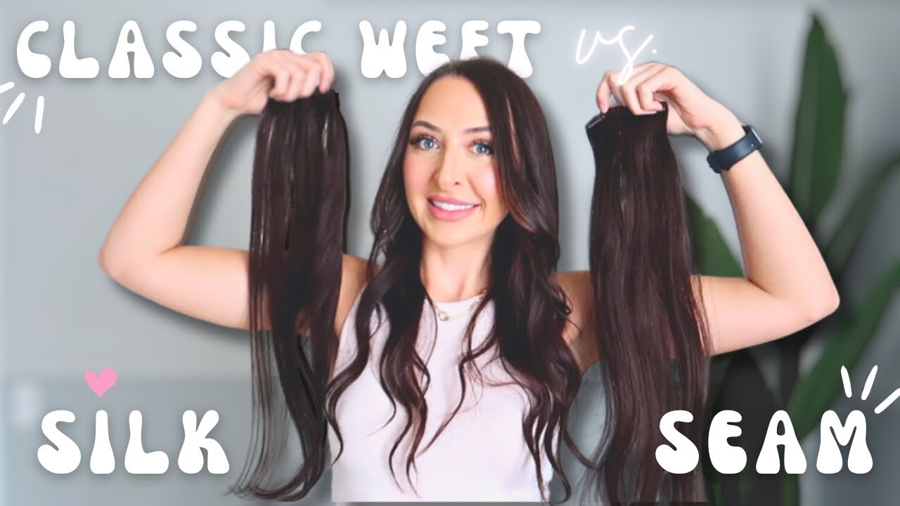 BELLAMI HAIR EXTENSIONS REVIEW WITH THIN HAIR!! Classic Weft vs. Silk Seam