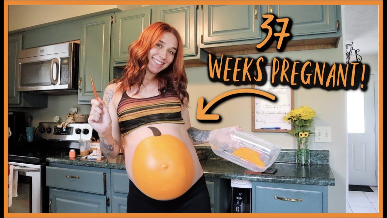 PAINTING MY PREGNANT BELLY LIKE A PUMPKIN!