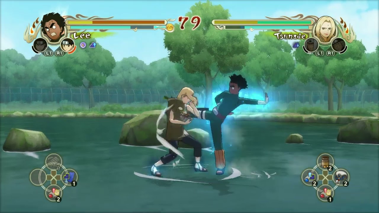 Rock Lee (Eight Gates) vs Tsunade - Naruto Ultimate Ninja Storm