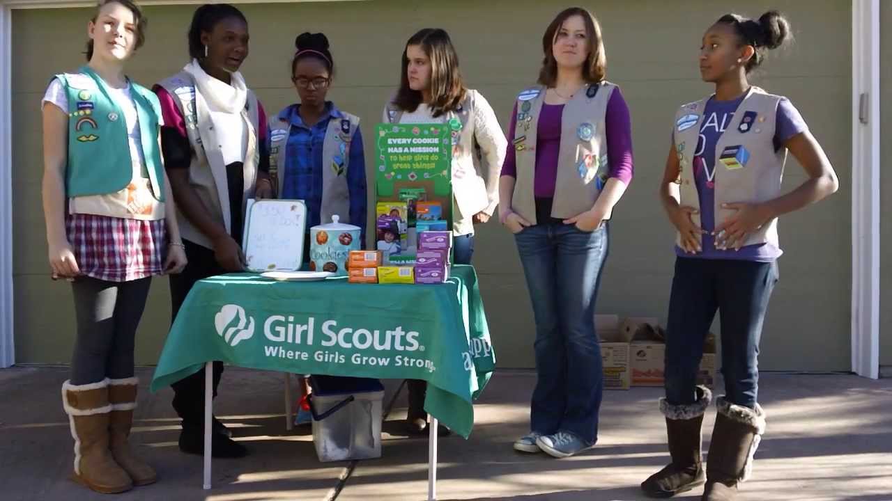 How to set up a Girl Scout cookie booth