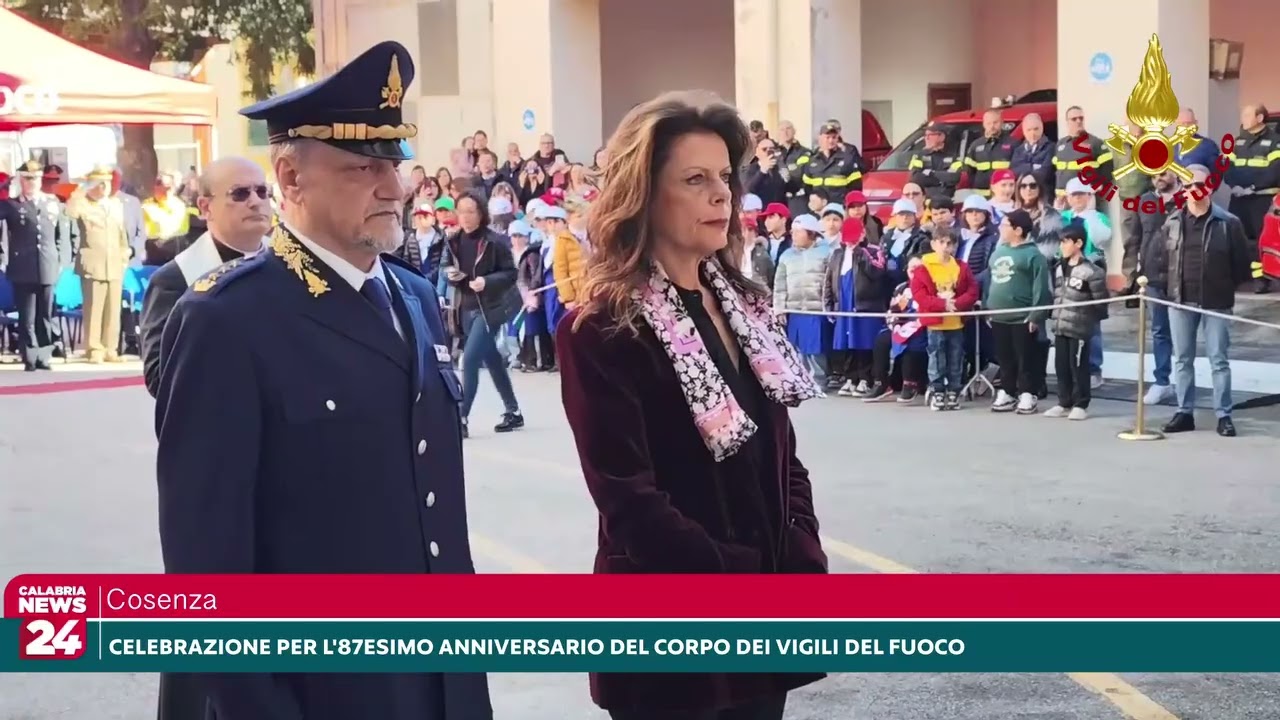 Cosenza, celebrazioni per l’87° anniversario del corpo dei Vigili del Fuoco