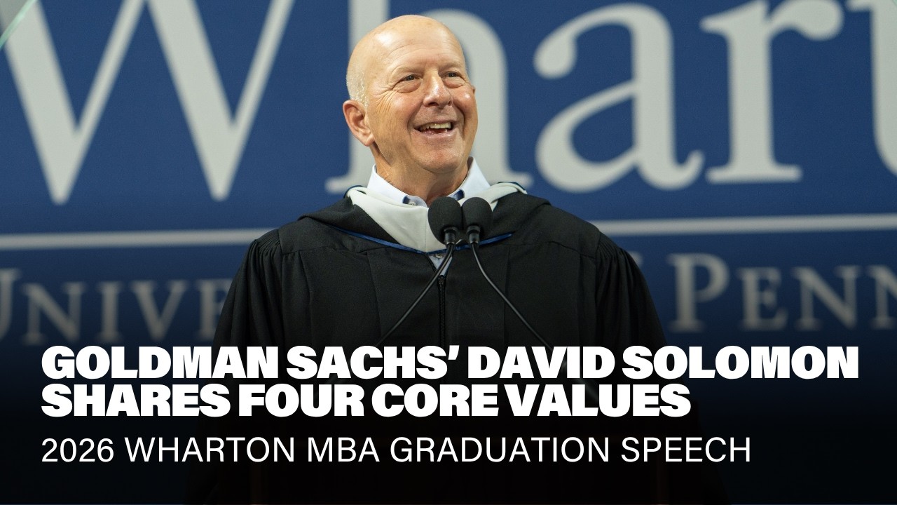 Выступление генерального директора Goldman Sachs Дэвида Соломона на вручении дипломов MBA в Уорто...