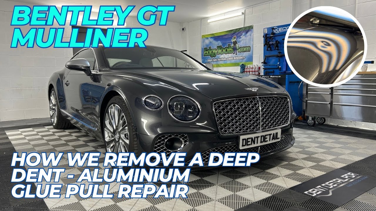 Ремонт глубоких вмятин на Bentley GT Mulliner | Как склеить алюминиевые панели с помощью PDR | Ис...