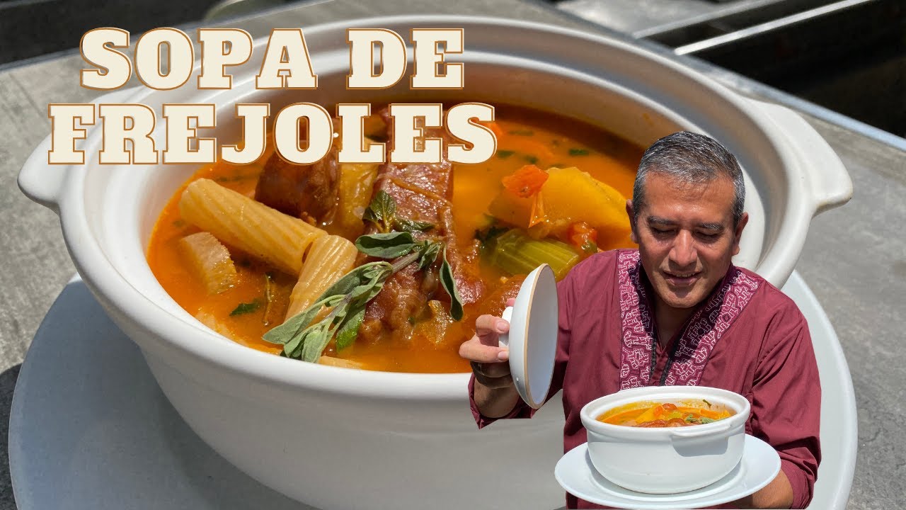 SOPA DE FREJOLES PERUANA CON CECINA| COCINANDO CON NANDO