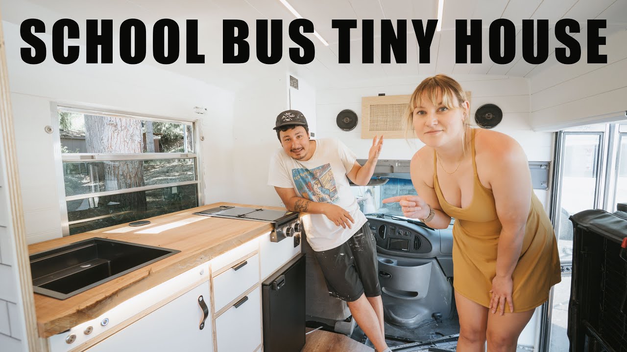 LAST CHANCE! We’re out of time on our School Bus Conversion! (Live Edge Epoxy Counter Top)