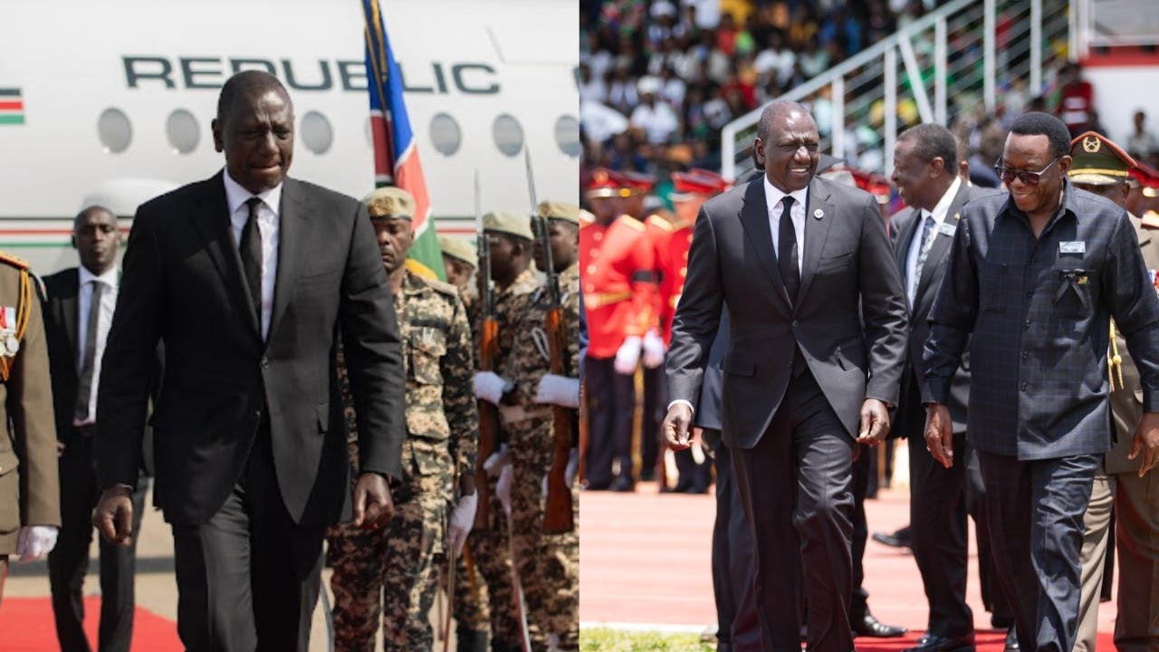 President Ruto attends the the funeral service of the late Namibia President Hage Geingob!!
