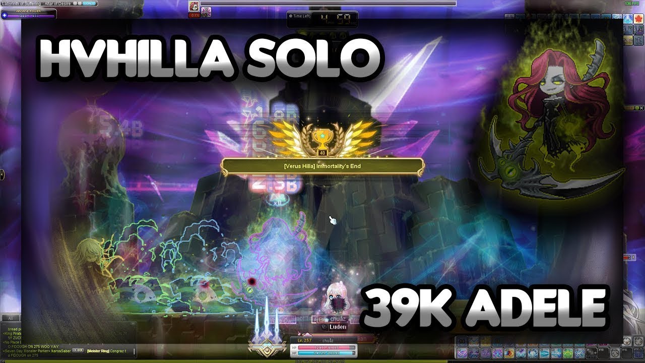 『GMS Reboot』Hard VHilla Solo | Lv. 257 Adele 39k, 8k Legion