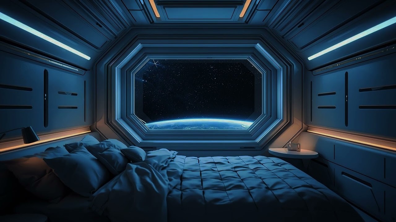 Interstellar Bedroom 🌌 | Orbiting Planet Ambience for Sleep, Study & Relax