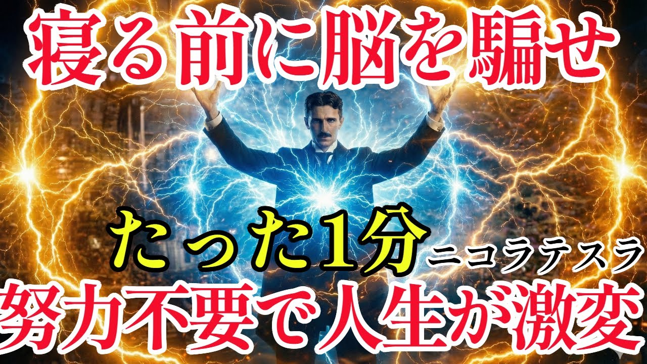 【二コラ・テスラ】 もう頑張るのはやめて、寝る前1分だけ脳を騙しなさい。不安も絶望も「脳のバグ」です。量子力学が証明する「観測者効果」で、朝起きた瞬間から…  |偉人|名言| 周波数 |宇宙の法則