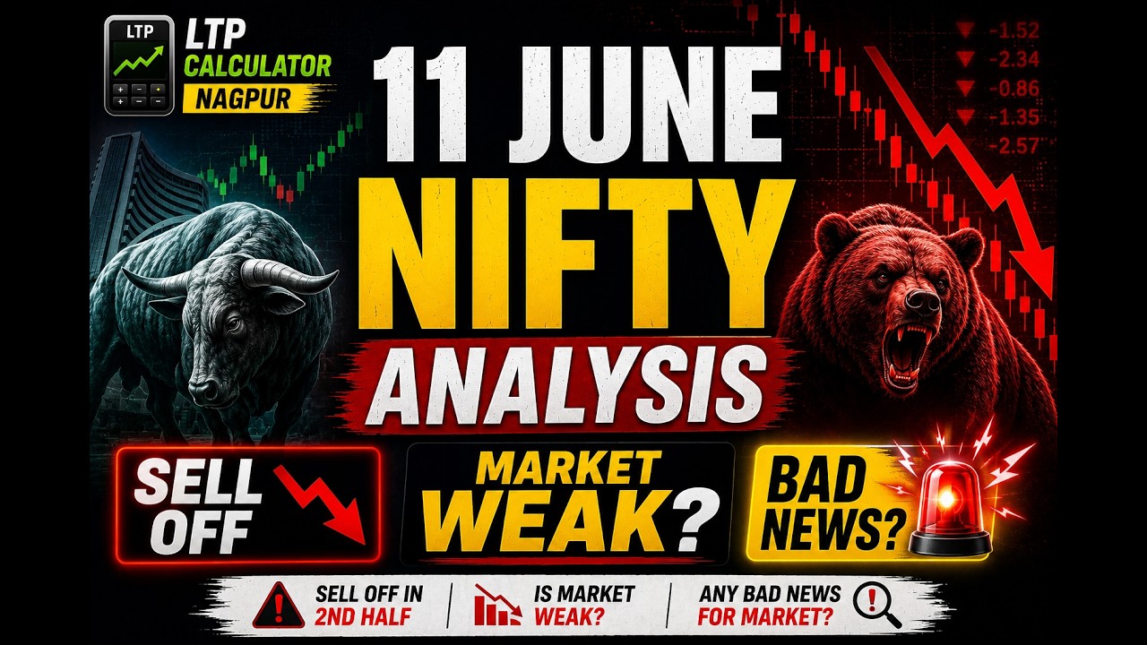 NIFTY 11 June Analysis | Selloff Explained | What's Next? | LTP CALCULATOR NAGPUR by AMIT BHAKTE